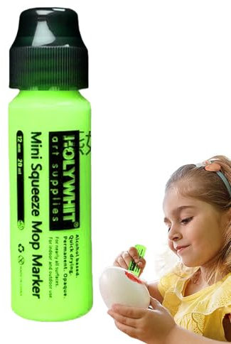 Graffiti Mop,Acrylic Paint Marker Chisel Tip 12mm/20ml for Highlighting - Refillable Paint Fluorescent Signature, Graffiti Paint Supplies for Rock Painting Poster