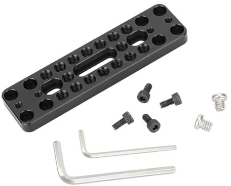 Osmond Kamera-Basisplatten-Verlängerung, lange Käseplatte mit mehreren 1/4--20-Gewindelöchern für DLSR-Kamera, DIY-Setup