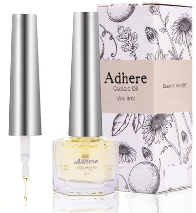 ADHERE Nagelöl für Nägel Professionelles Nagelöl 8ML, Jojoba-Nagel- und Nagelhautöl enthält Vitamine mit weichem Pinsel, zur Nährstoffversorgung, Hydratation, Pflege trockener rauer Nägel, Reparatur