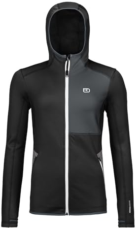ORTOVOX Fleece Hoody W, 86976, Black Raven, XS