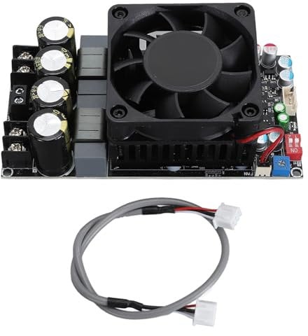 BONKZEBU Digital Power Amplifier Board, 300W Dual Channel 600W Mono TPA3255 Chip Pure Rear Stage Amplifier Board with Heat Sink for DIY Speakers, HiFi Power