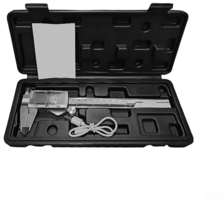 Rechargeable Vernier Calipers, Stainless Steel Digital Calipers Measuring Tool, With High-performance Glass Fixed Grid, 150MM/200MM/300MM (150MM)