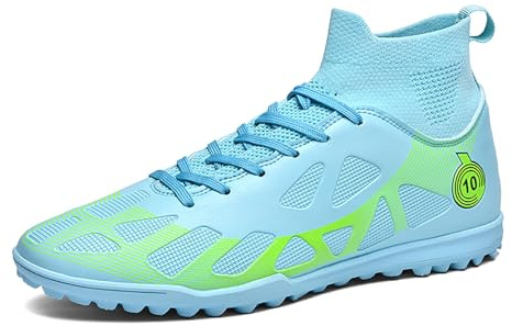 Football Boots High Top for Mens : Professional Competition Athletics Sneakers Unisex Indoor Outdoor Training Non-Slip Spikes Astro Turf Soccer Shoes