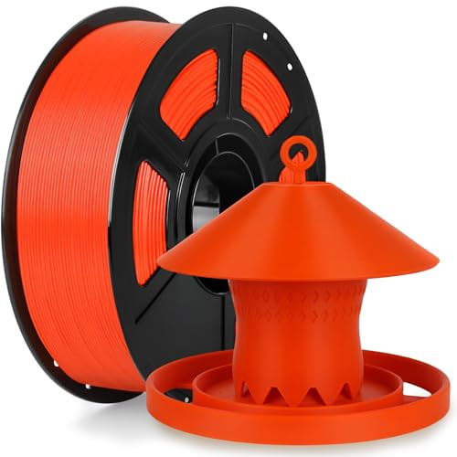 IEMAI ASA Filament 1.75mm 1Kg, 3D Drucker Filament ASA Orange, UV-beständig, Hitzebeständig, Maßgenauigkeit+/-0,02mm