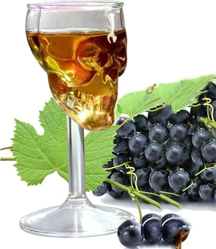Kreative Weingläser in Totenkopf Form, Wine Glasses, für Wein, Cocktails, Whisky, Champagner, Kreative Wodka-Tasse, Gothic-Totenkopf und Rotwein-Glas, Geeignet für Zuhause, Bars, Partys und Opfern