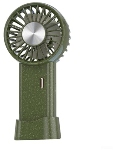 Petit mais puissant ventilateur de bureau à chargement USB doté de la technologie intelligente de détection de glace pour plus de confort (noir et vert)