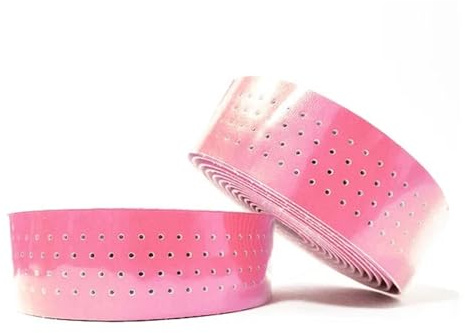 MDSIOKHJ Fahrrad Lenkerband Fahrrad PU Leder Lenker Gürtel Zubehör Atmungsaktive Outdoor Produkte Rennrad Band(Pink)