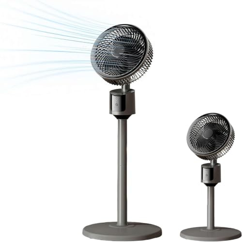 Standing Fan for Bedroom, Pedestal Whole Room Air Circulator, 20 decibels Quiet Adjustable Height Fan, 90° Oscillating Pedestal with Remote 3 Speeds,Black