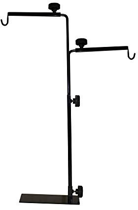 Komodo Double Light Stand with Tightening Bolts & Heavy Bottom Plates Adjustable Provides Heat & Light for Tortoise Tables