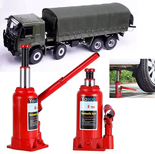 GOTOTOP Idraulico auto Jack 8T portatile bottiglia idraulica Jack vita automobilistica per auto camion caravan trattori 200 mm-385 mm
