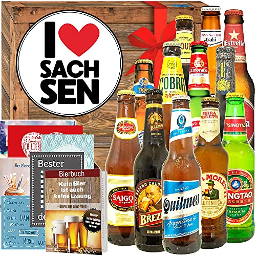 I Love Sachsen - Biere aus aller Welt 12x - Geschenkset Sachsen