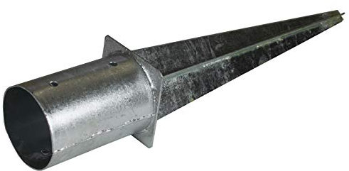 ESTEXO Einschlaghülsen rund, feuerverzinkt, verzinkt, Pfostenträger, Bodenhülse, Länge 60 cm, Ø 100 mm