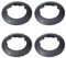MroMax Passend für 6 cm Außendurchmesser, Flansch, Wasserrohrabdeckung, Dekoration, schwarze Rohrabdeckung, Heizkörper, PP-Kunststoff, 63 mm, Rosetten-Rohrmanschette für Wandrohr, Dekoration, 4 Stück