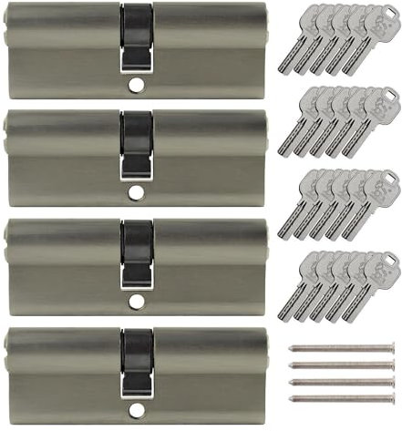 4x Profilzylinder 100 mm 50/50 gleichschließend inkl. 20 Schlüssel