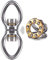 Dolibest Swing Swivel with Bearing, Swing Spinner 360 Rotating Hammock Chair Eye Hook Stainless Steel Yoga Rope/Aerial Hoop/Punching Bag Hanging Kit, Oval Shape Closed Loop