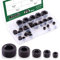 Keadic Lot de 25 bouchons de tuyau en acier au carbone noir 1/8 1/4 3/8 1/2 3/4 NPT Raccord de tuyau en laiton Douille à filetage hexagonal interne pour fermer l'extrémité du tuyau