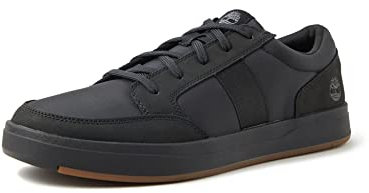 Timberland Herren Davis Square Fabric and Leather Oxford Basic Sneaker, Black Nubuck, 44.5 EU