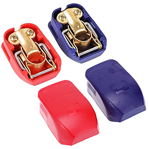 4 Stück Batterieklemmen Batterie Polklemmen Elektroauo Batterie Klemmen Auto PKW Batterie Klemmen Polklemmen Schnellklemmen