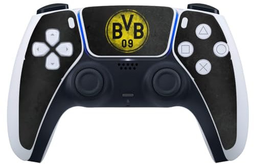 DeinDesign Skin kompatibel mit Sony Playstation 5 Controller PS5 Folie Sticker Borussia Dortmund BVB Fanartikel