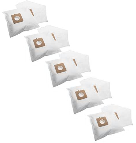 vhbw 50x Sacs compatible avec LG Electronics Turbo Plus VC 5983 aspirateur - microfibres non tissées, 30,5cm x 17cm, blanc