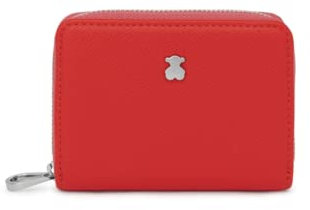 TOUS Nuevo Dubai Saffiano Bolso Cambio Mediano Rojo, Rojo, Rosa.