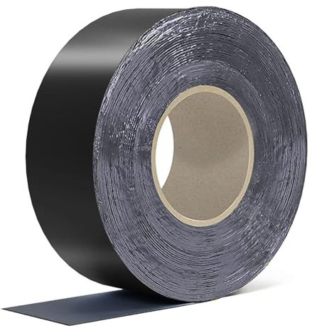 Dongxw Butyl Joist Tape 5cm *15.2m Self-Adhesive Deck Joist Tape,Preservative Waterproof Beams Butyl Tape for Repairing Fastening Seal,Tape for Decking/Protect Deck Wood -Black (1 Roll)