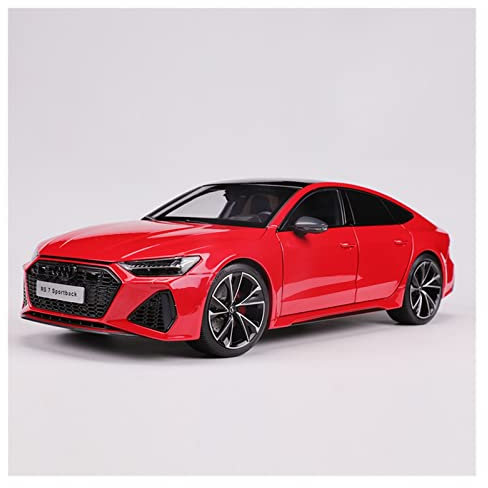 ZHONGNAN 1/18 Für 2021 Audi RS7 Metallguss Luxus Sportwagen Modell Exquisite Dekoration (Color : Red)