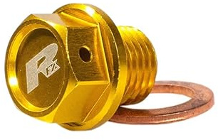RFX Magnetische Ablaufschraube (gelb) [M12 x 10 mm x 1,25] Suzuki RM125/250 01-08 RMZ250 07-09 DRZ400 00-19