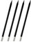 Friendly Fox Magnet Bleistift hb, 4x Magnetstift Bleistift schwarz mit Magnet-Kappe, Bleistift Set mit Neodym Magnet