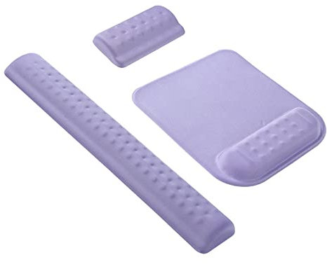 Soft Mouse Pad/Keyboard Wrist Rest Wrist Support - Comfortable Memory Foam Wrist Rest, Skin Friendly, Non-Slip Wrist Protector for Computer, Laptop, Office Desktop (Purple, Wrist Support)