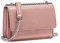 David Jones - Damen Kleine Umhängetasche - Frau Ketten Schultertasche PU Leder - Handtasche Mini Crossbody Bag mit Klappe - Handy Party Tasche Kettentasche Abendtasche Mode Trend - Rosa