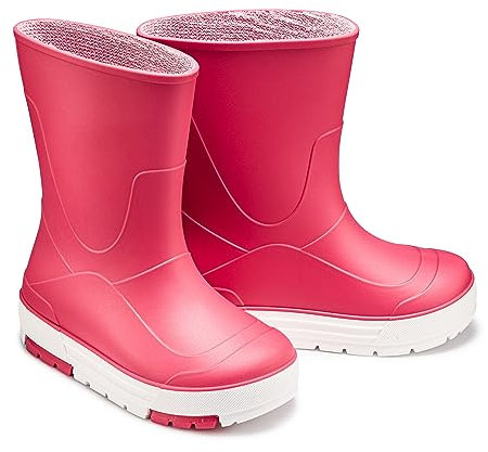 ESTRO Stivali da Pioggia Bambino - Stivali Gomma Bambina Stivali Bambino Pioggia Stivaletti Pioggia Bambino Stivaletti Gomma Bambina CB01 (26/27 EU, Rosa)