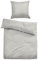 TOM TAILOR 0847717 Bettwäsche Garnitur mit Kopfkissenbezug Melange-Flanell QUERSTREIFEN 1x 155x200 cm + 1x 80x80 cm, Off White