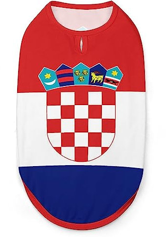 Hunde-Shirts mit Kroatien-Flagge, Bedruckte Kleidung für Haustiere, Sommer-T-Shirts, atmungsaktives Pullover-Tanktop für kleine Hunde und Katzen