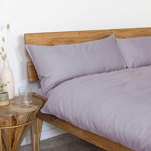 AGAPIE - Bambus Lyocell Kopfkissenbezug 80x40 cm - Flieder-Lila, 100% Bio Oeko-Tex 100, für Allergiker, Antibakteriell, Ganzjahres-Bettwäsche, Atmungsaktiv, Geruchshemmend, Besonders sanft
