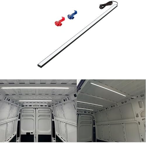 QLS Éclairage LED pour coffre de voiture - 100 cm - Noir givré - Pour voiture, camping-car, van, bus, caravane, bateau, camping-car, cuisine, chambre