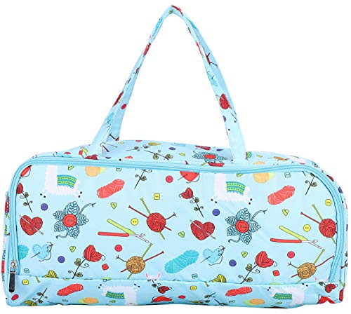 Tyenaza Borsa per Lavori a Maglia, Borsa per Riporre i Filati, Borsa a Punto Croce, Borsa per la Conservazione del Filato, Ferri da Maglia, Uncinetti e Altri Accessori, Large