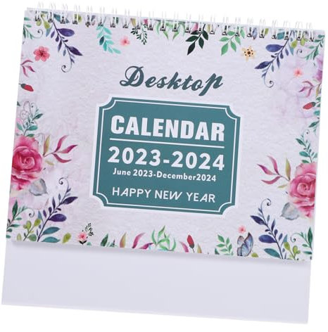MAGICLULU Bürokalender Tischkalender Neujahrsmonatskalender Wandkalender Englisch Dekoration Schreibtischkalender Wohnaccessoire Neujahralender