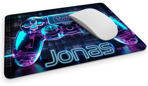 timalo® Gaming Mousepad personalisiert mit Namen | Mauspad mit Namen Geschenk für Gamer | Wunschname Gaming Zone | Controller Konsole