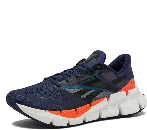 Reebok Floatzig Running Shoes for Men, Zapatillas Deportivas Hombre, Vector Navy Escape Blue Supercharged Coral, 42 EU
