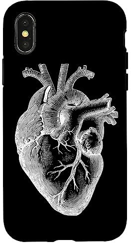 Hülle für iPhone X/XS Anatomisches Herz menschliches Geschenk medizinische Anatomie Herzform