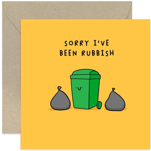 Old English Co. Lustige Entschuldigungskarte für Freunde, Entschuldigungskarte für Sie oder Ihn, niedliche Sorry-Karte für Schwester, Bruder, Mutter, Vater, Entschuldigungskarte für Familie, innen