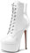 NobleOnly Donna Spillo Alto High Piattaforma Tacco Heel Rotonda Punta Lacci Cerniera Ballo Stivaletti 15 CM Heels Bianco 39 EU