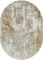 -LUXOR- living Teppich Molinos moderner Kurzflorteppich, abstraktes Muster, für das Wohnzimmer, Schlafzimmer, Grau-Gelb 160 x 230 cm oval