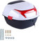 JEDAL Motorrad topcase 35L motorradkoffer Wasserdicht Motorrad Top Box, Topcase für Roller für Helm Gepäck Motorrad Tail Box (Farbe : Weiß)