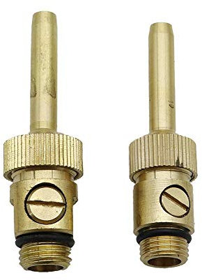 Springbrunnendüse, Gartensprinkler, 2 Stücke Zier 1/4 M10 M12 M14 Messing Wasservorhang Wasserlinie Brunnen Sprühkopf mit Ventil Garten Landschaft Teich Sprinkler Brunnen (Color : M12)