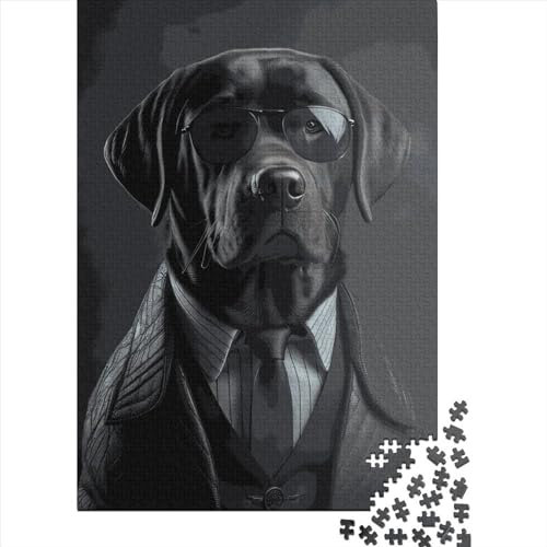 Black Labrador Jigsaw Puzzles For Adults 1000 Piece Jigsaws Puzzles 1000 Piece Puzzles For Adults Kids Puzzle Games Toys Gift 1000pcs (75x50cm)