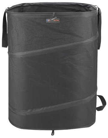 YUDI & GARDEN Sac de jardin carré pliable, poubelle de camping, noir, pour ramasser les mauvaises herbes, les tontes d'herbe, les déchets de fête et de cour