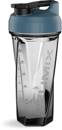 HELIMIX 2.0 828ml Shaker Proteine Senza Sfera - Borraccia Protein Vortex Blender | Miscelatore Palestra Senza Grumi, Tritan, BPA-Free, Lavabile in Lavastoviglie, Portatile, Antigoccia, Slate
