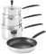 ProCook Gourmet Stainless Steel Cookware Set with Non Stick Frying Pan Uncoated Induction Pans Dishwasher Safe Cooking Pots - 4 Piece, 14/16/18/24 cm, 1/1.7/2.4 L
